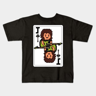 Pixelrockstars Jack of Clubs Playing Card Kids T-Shirt